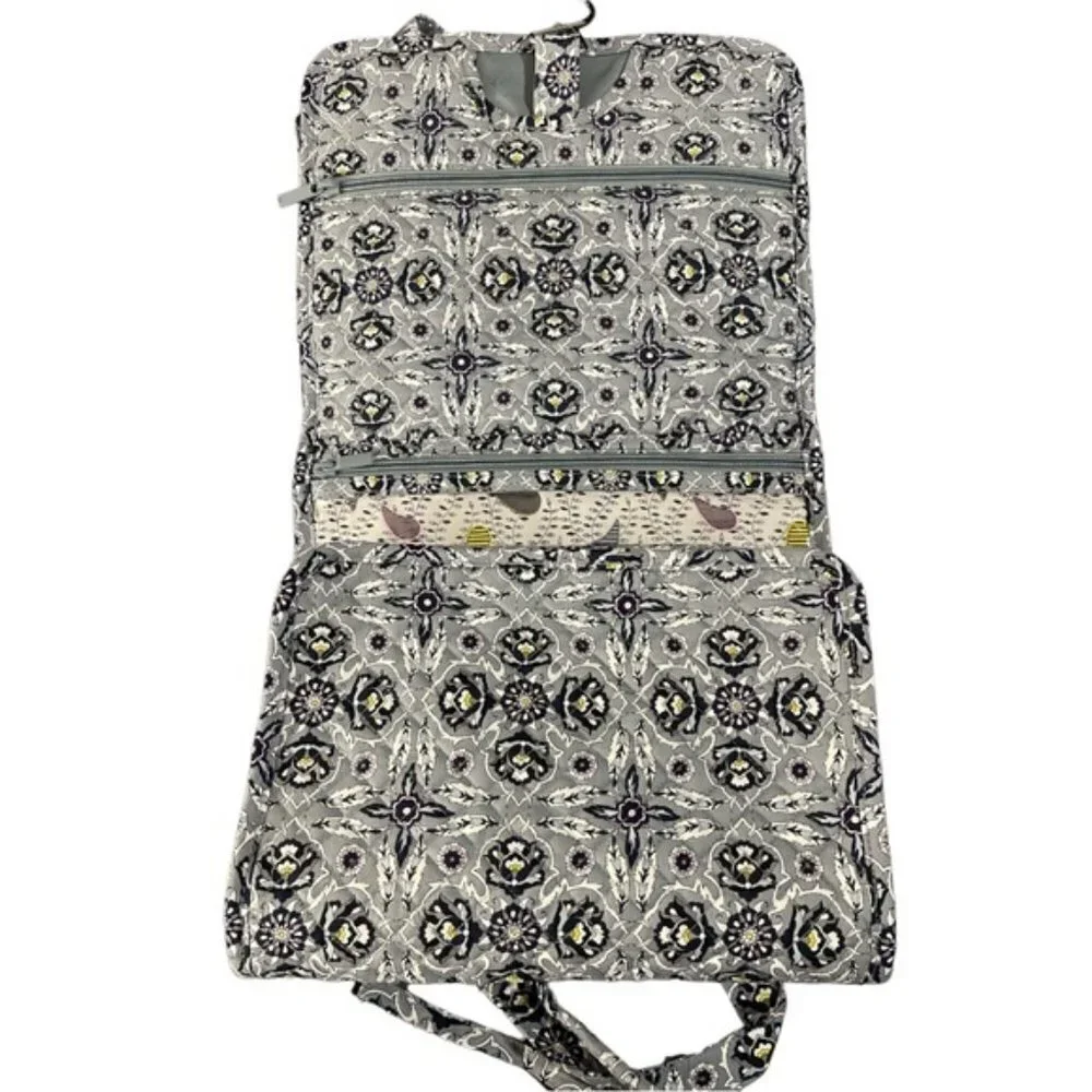 Jewelry/Toiletry Bag Tapestry Gray Blue Paisley #0008